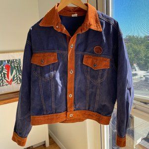 Vintage Dooney & Bourke All Weather Leather Denim Jacket